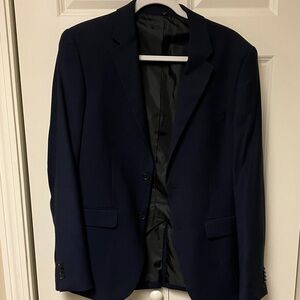 Men's Navy Blazer - Classic Single-Breasted Suit Jacket